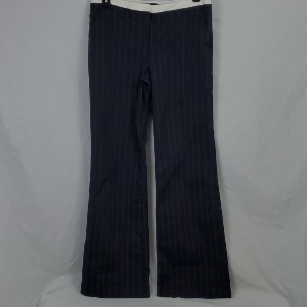 BCBGMaxAzaria Pants Blue White Pinstripes Size: 10